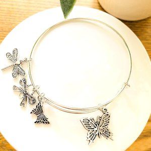 Silver Butterfly Bangle